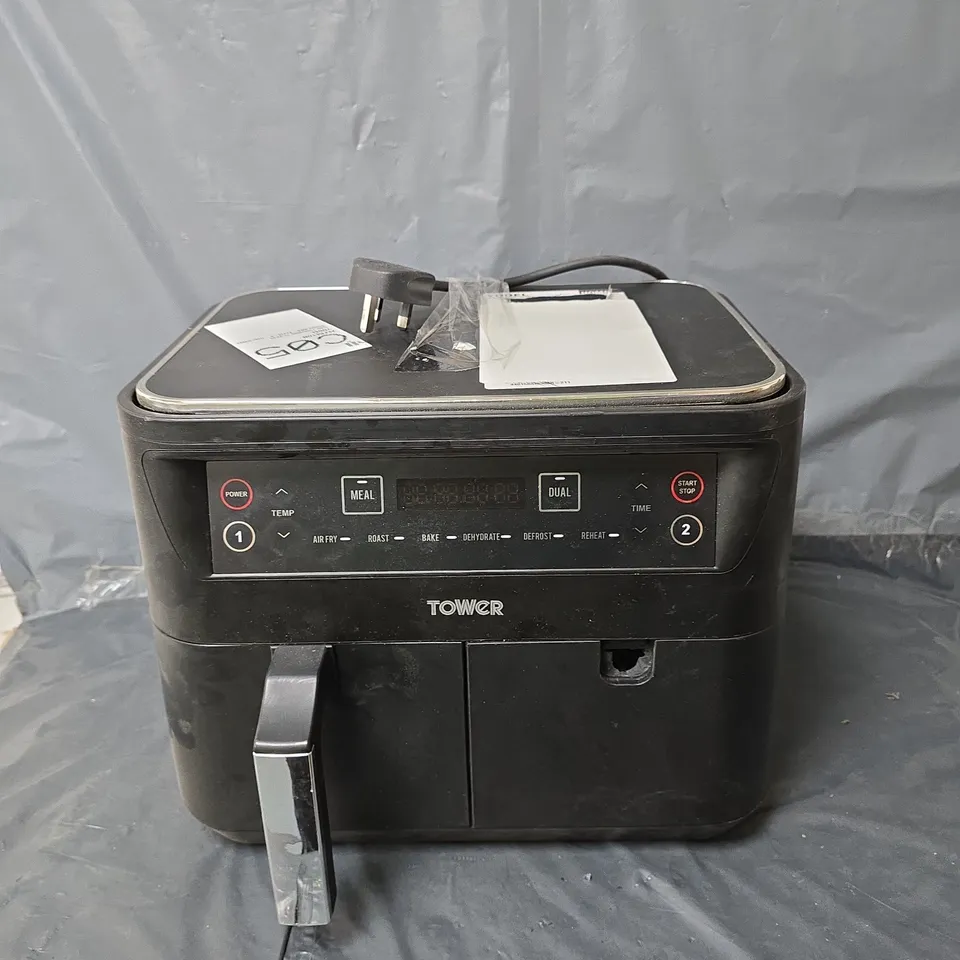 TOWER VORTX DUAL BASKET AIR FRYER 8L - BLACK - COLLECTION ONLY