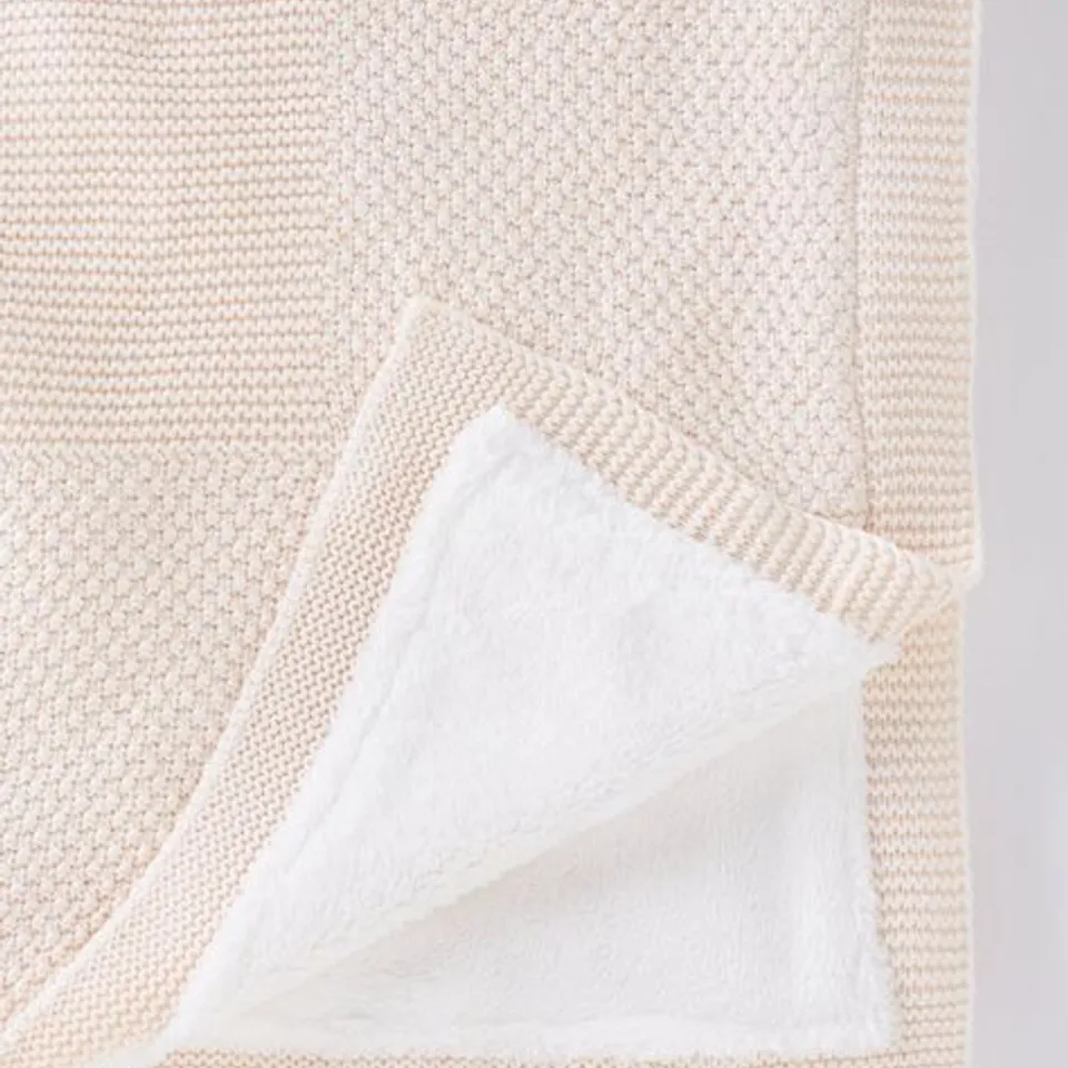 BRAND NEW THE LITTLE TAILOR - BABY GIRLS LARGE PLUSH LINED SHAWL BLANKET RRP £38