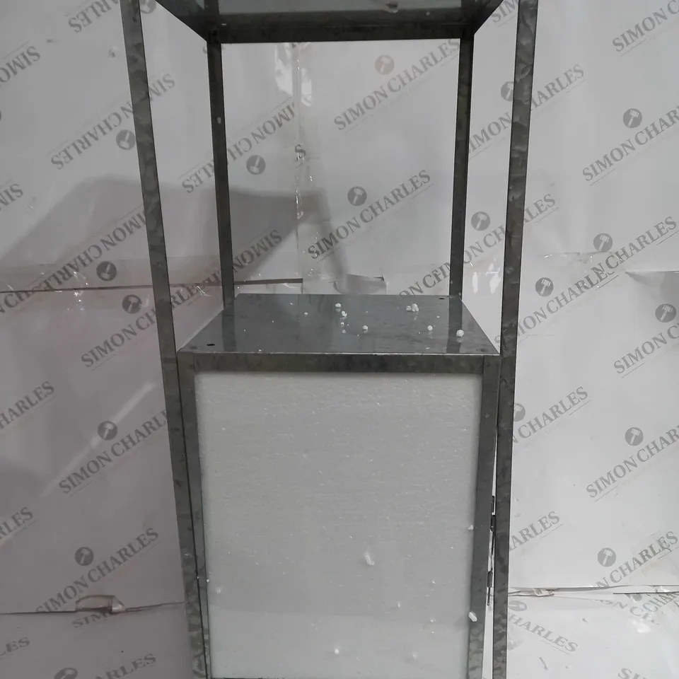BUNDLEBERRY BY AMANDA HOLDEN OUTDOOR GALVANISED STEEL SHELVES WITH LANTERN - COLLECTION ONLY 