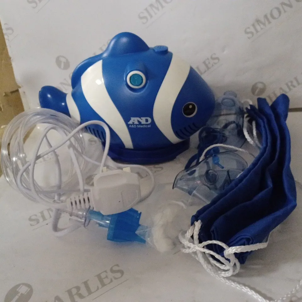 A&D MEDICAL UN-019 CHILD FRIENDLY COMPRESSOR NEBULISER - BLUE CLOWNFISH