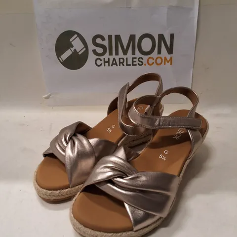 GABOR MOON SATIN METALLIC WEDGE SANDALS β UK 5.5 (EU 38.5)