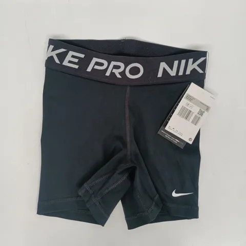 NIKE PRO WOMEN'S SHORTS IN BLACK/WHITE SIZE XS