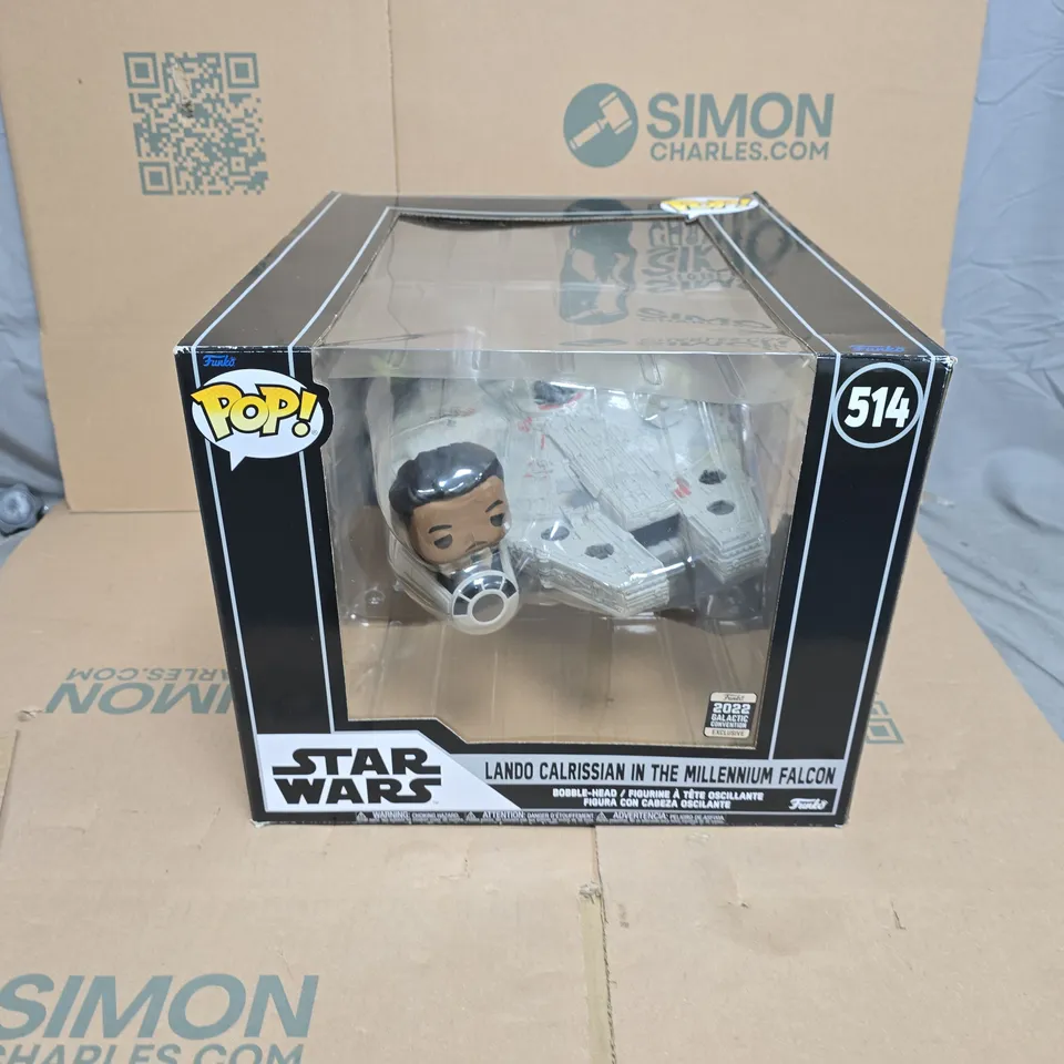 FUNKO POP! STAR WARS: LANDO CALRISSIAN IN THE MILLENNIUM FALCON – #514 (BOXED)