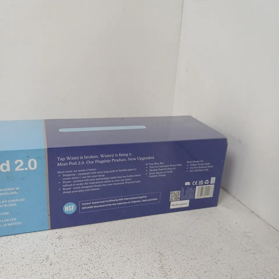 WATER2 POD 2.0 – WATER FILTRATION SYSTEM (BOXED)