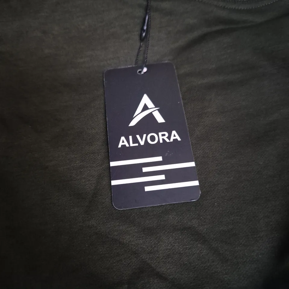 ALVORA OLIVE GREEN T-SHIRT, SIZE M