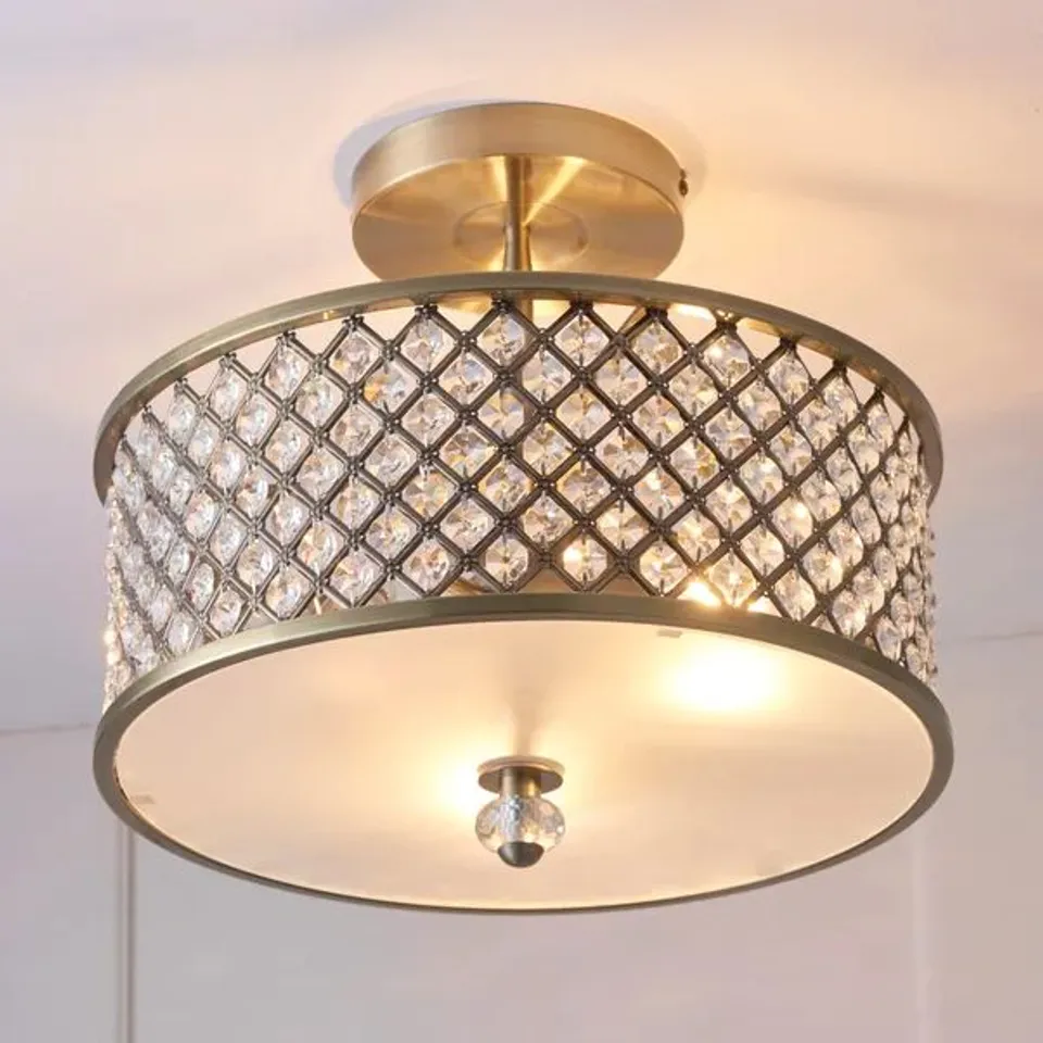 BOXED VOGUE HUDSON 3 LIGHT SEMI FLUSH CEILING LIGHT