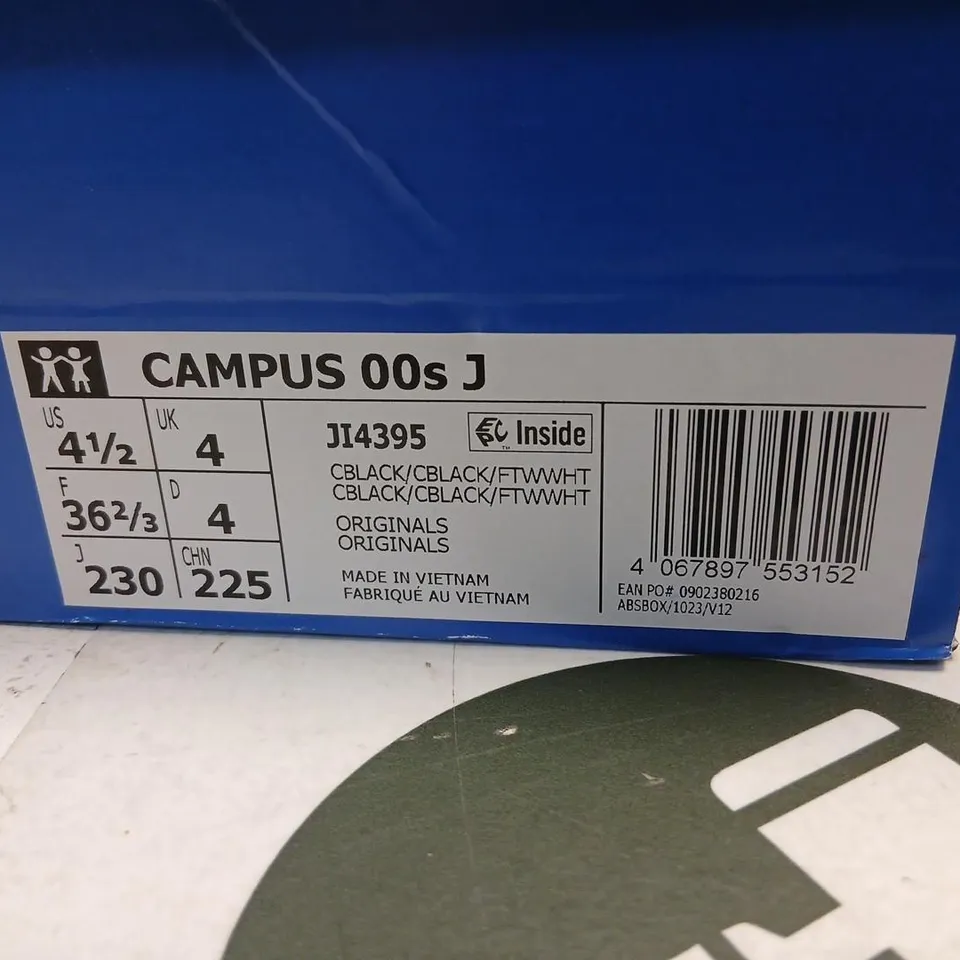 ADIDAS CAMPUS SHOES – BLACK, UK4