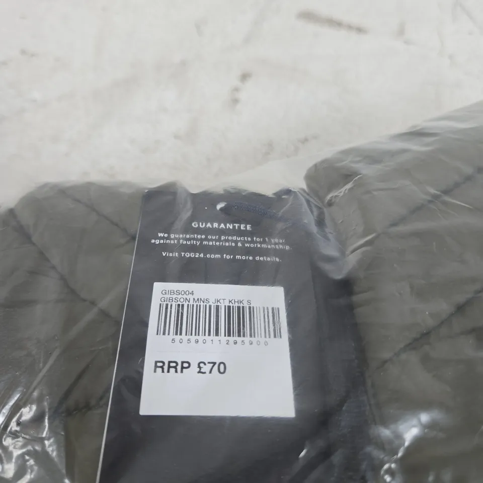 TOG 24 GIBSON MENS JACKET KHAKI SMALL TAGGED BAGGED