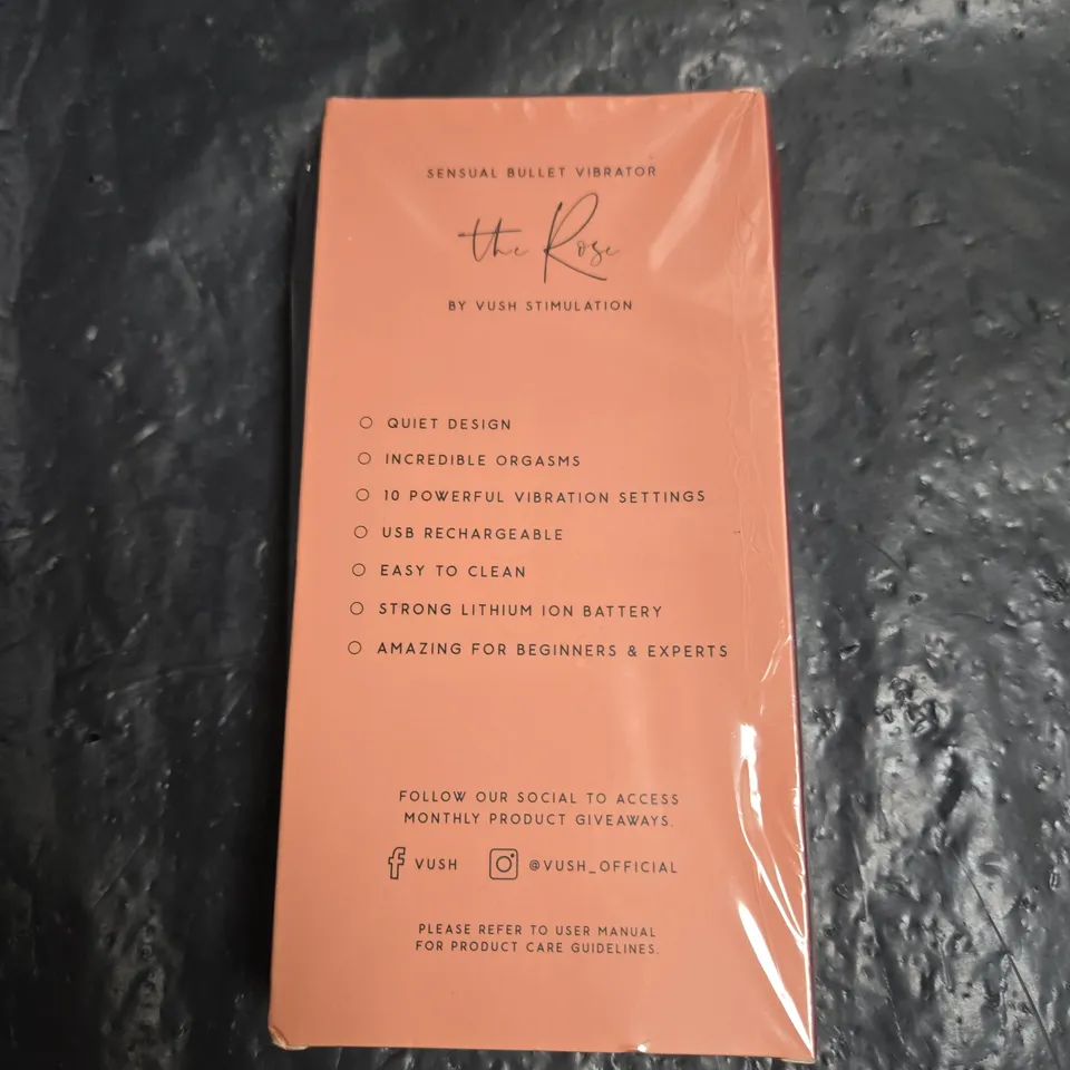 SEALED VUSH THE ROSE SENSUAL BULLET VIBRATOR