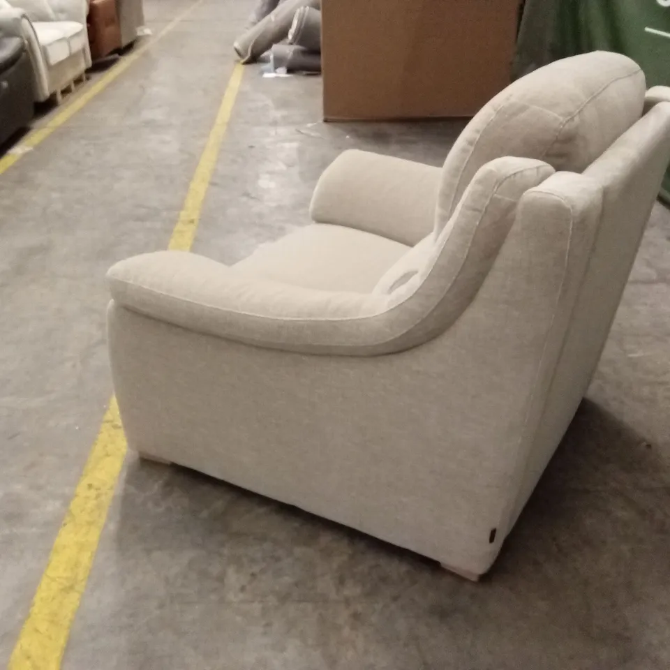 QUALITY DESIGNER ITALIAN MADE DEGANO FABRIC ARMCHAIR - BEIGE