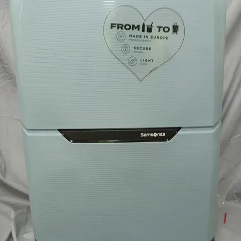 SAMSONITE MAGNUM ECO SPINNER SUITCASE IN ICE BLUE - 82L