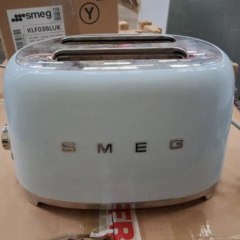 BOXED SMEG 50'S STYLE 2 SLICE TOASTER GLOSS PASTEL BLUE