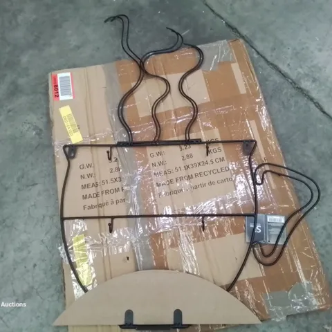 WALL MOUNTED WIRE CUP HANGER WALL SHELF