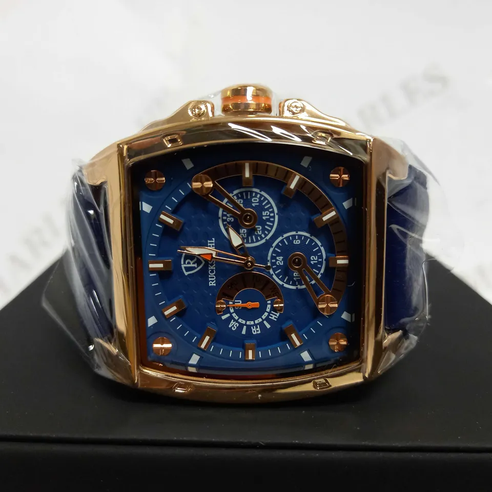 RUCKSTUHL TRIPLE DIAL LEATHER STRAP WATCH RRP £560