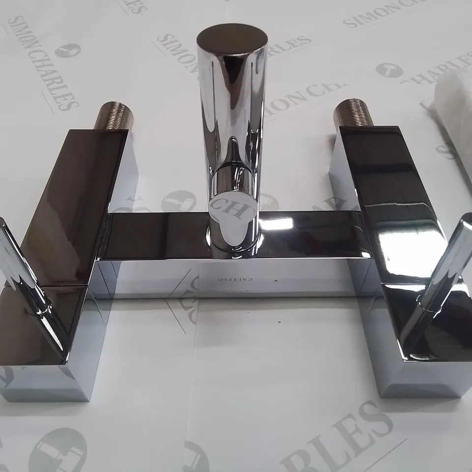 BOXED CALYPSO LUCCA 2H BATH FILLER AND SHOWER MIXER SET IN CHROME - 270X230X165MM