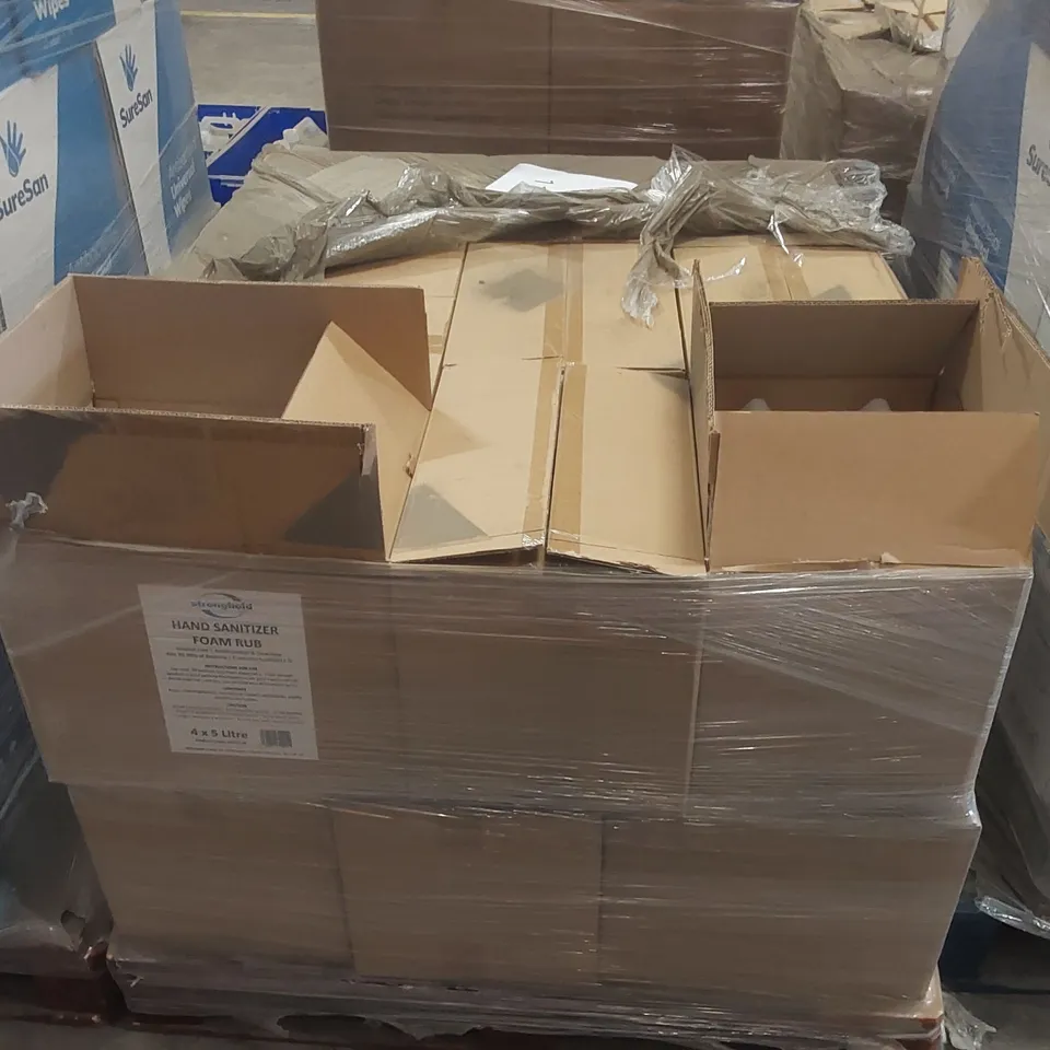 PALLET CONTAINING APPROXIMATELY 70x 5L STRONGHOLD HAND SANITIZER FOAM RUB