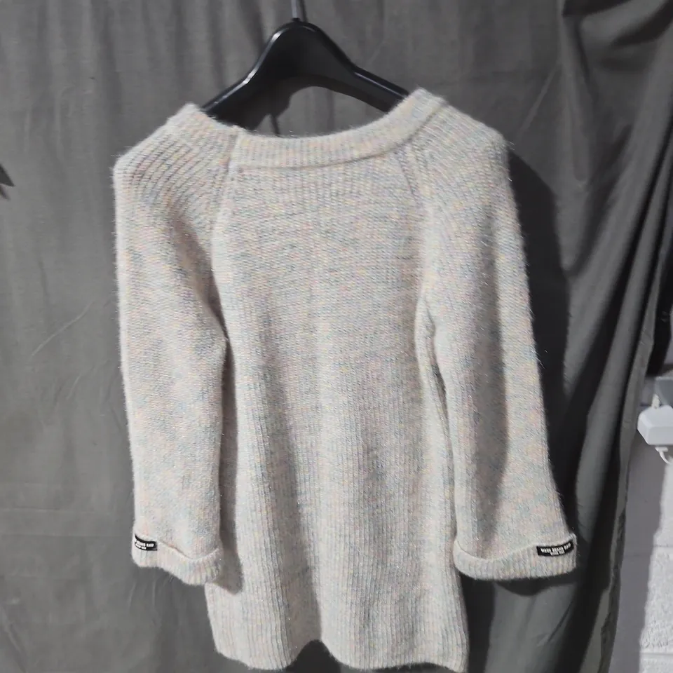 MSEK SEANS RAW PASTEL SPECKLED KNIT SWEATER, CREAM PULLOVER - SIZE UNSPECIFIED 