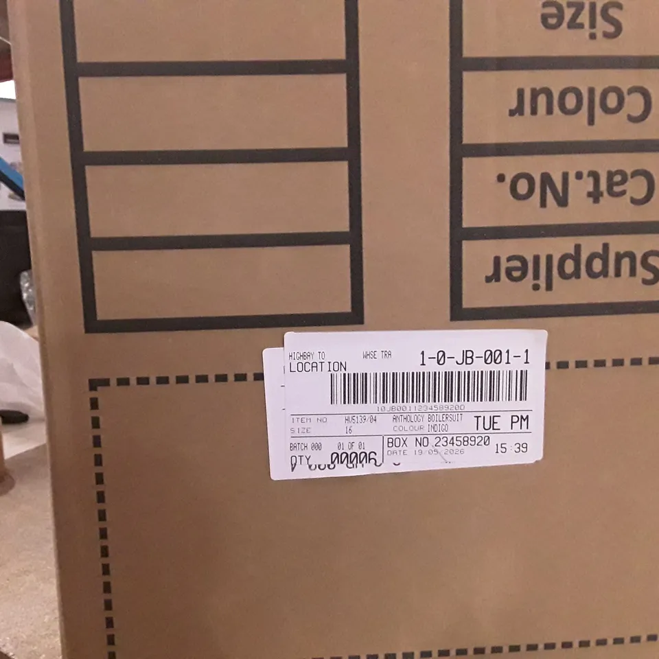 BOXED BRAND NEW ANTHOLOGY BOILERSUIT SIZE 16 INDIGO COLOUR APPROXIMATELY 6 PIECES 