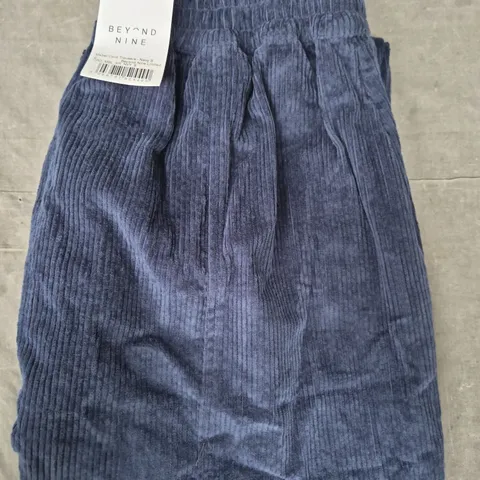 BEYOND NINE MABEL CORD TROUSERS IN NAVY SIZE SMALL
