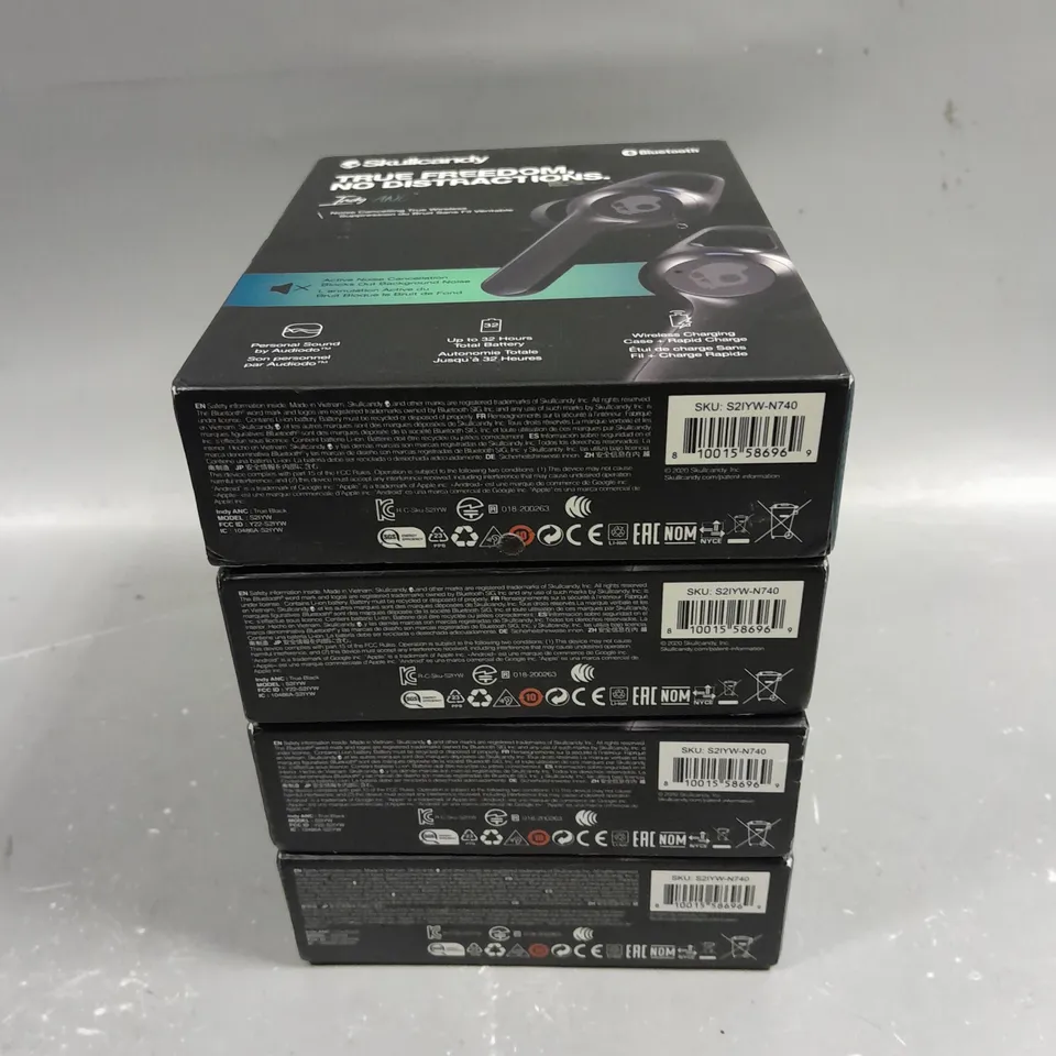 4 X SKULLCANDY INDY ANC WIRELESS EARPHONES