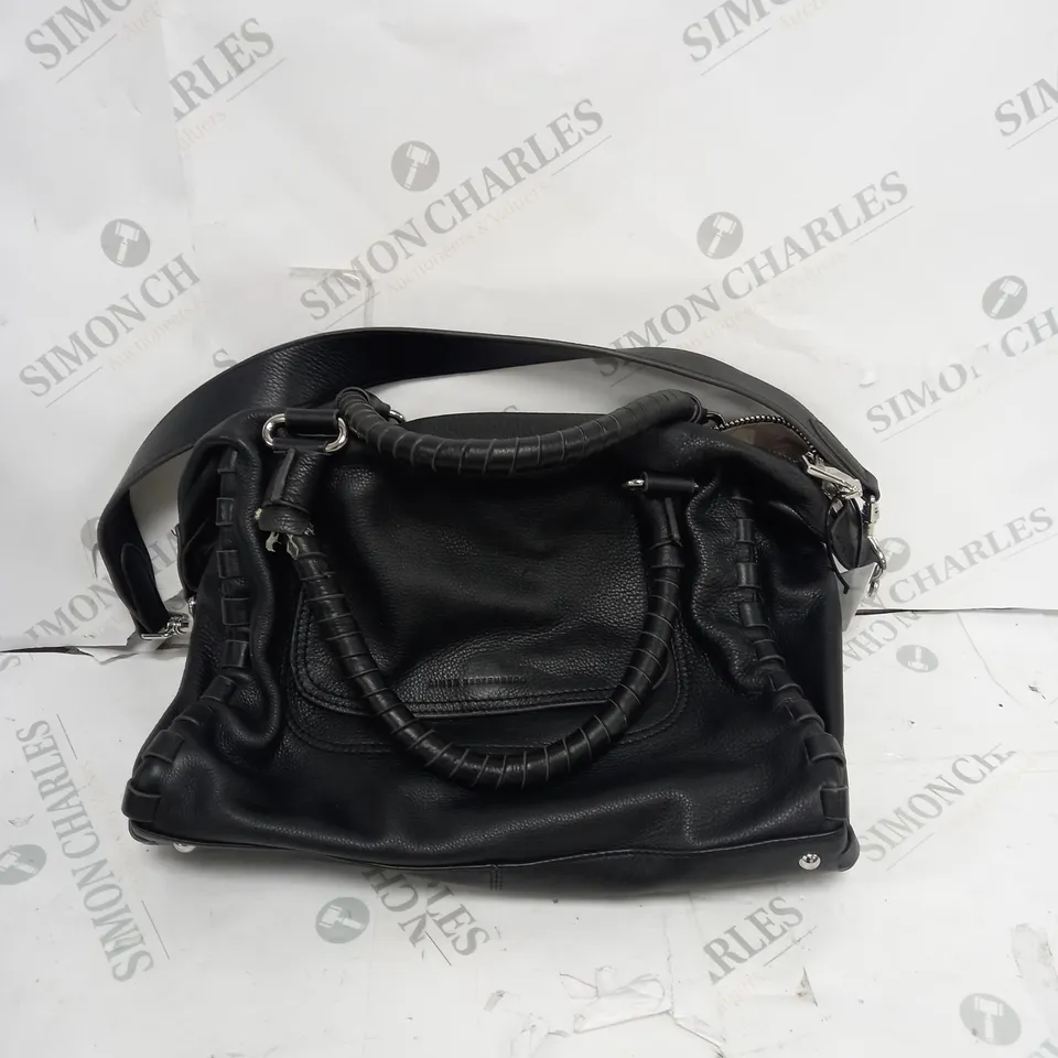 AIMER NESTENBERO BLACK LEATHER BAG 