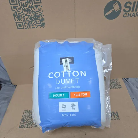 COTTON DUVET – DOUBLE, 13.5 TOG – MADE IN BRITAIN