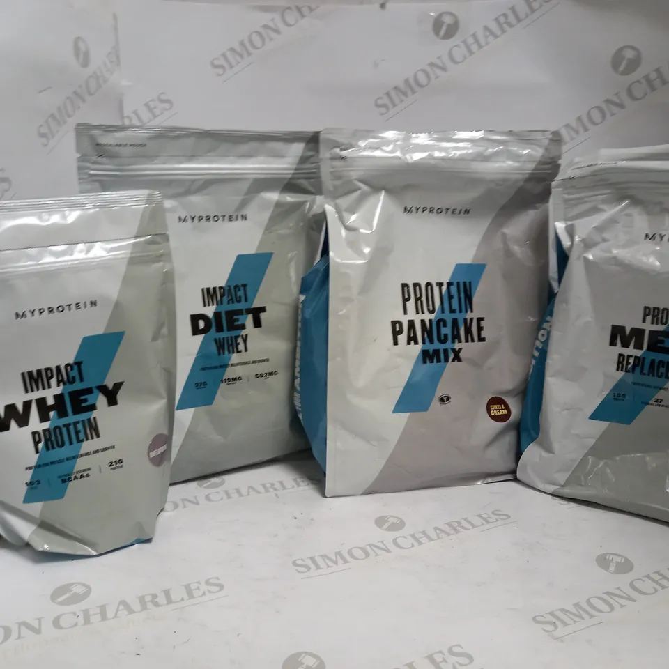 LOT OF APPROXIMATELY 3KG MYPROTEIN POWDERS & MIXES