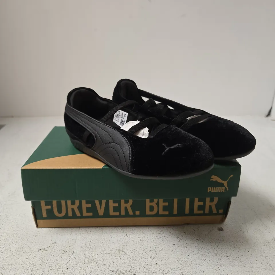 PUMA SPEEDCAT BALLET VELVET PS KIDS' SHOES – BLACK VELVET, UK KIDS 12