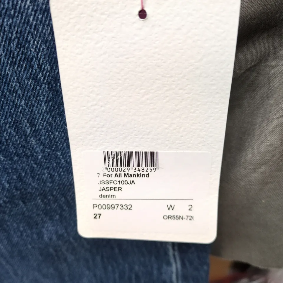 7 FOR ALL MANKIND JASPER JEANS – DENIM, LIGHT BLUE, WAIST 27