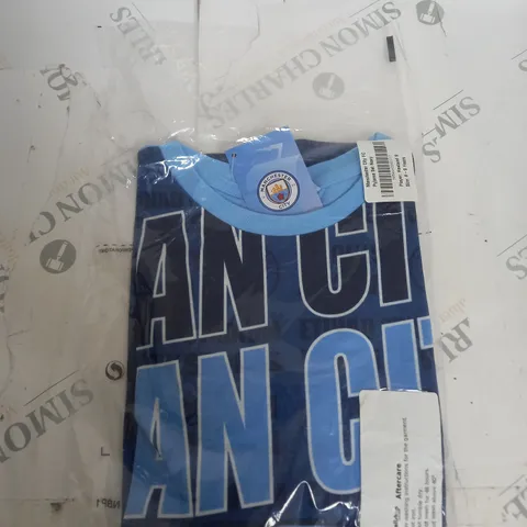 BAGGED MANCHESTER CITY FC PYJAMA SET SIZE 8-9 YEARS