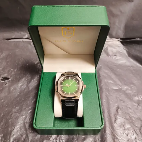 MEN'S FRANK SCHMIDT WATCH - GREEN COLOURED DIAL
