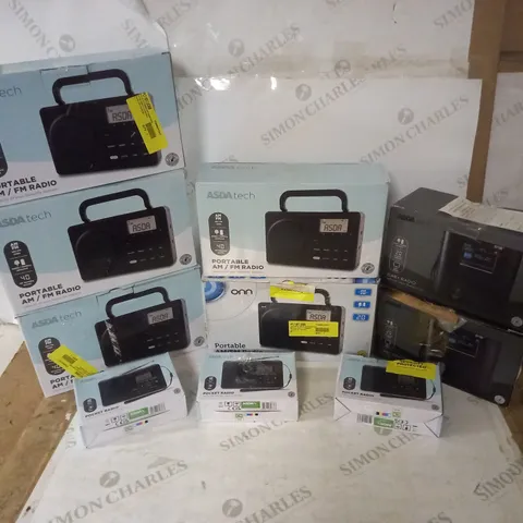 LOT OF 10 ASSORTED ASDA RADIOS