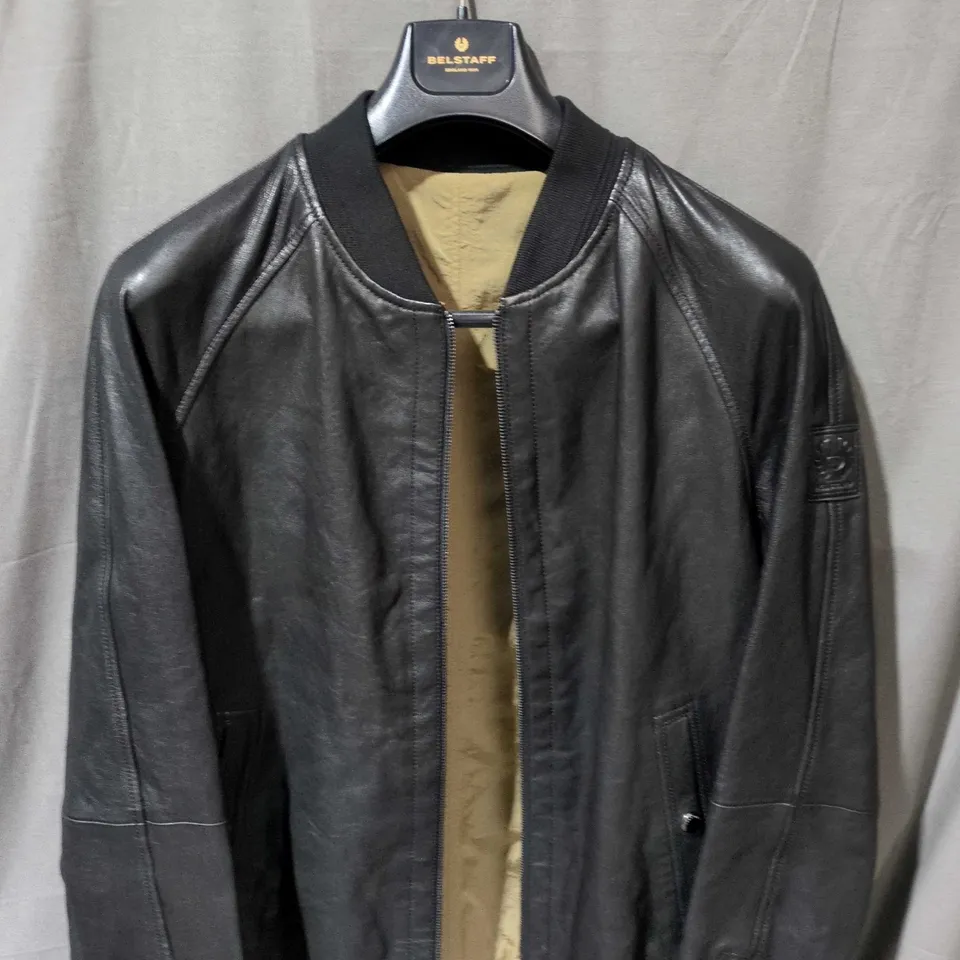 BELSTAFF LEATHER JACKET – BLACK, MEN'S SIZE UNSPECIFIED