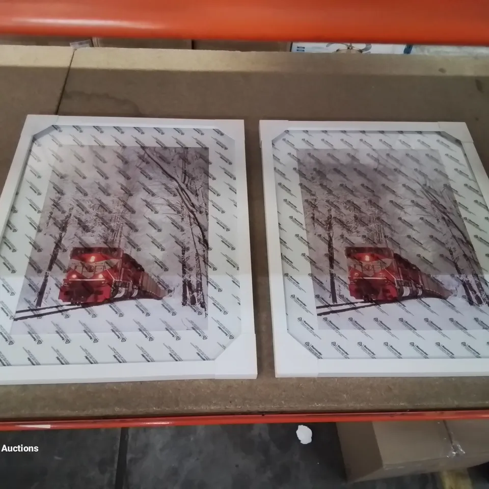 A BOX OF 2 APPROX 50×40CM PICTURE FRAMES IN WHITE