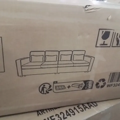 BOXED BOBI 19-PIECE UPHOLSTERED SOFA AND CHAISE [3 BOXES]