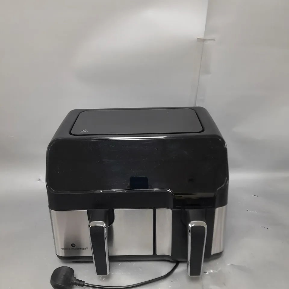 BOXED COOK'S ESSENTIALS 7.7L DUAL AIR FRYER IN BLACK