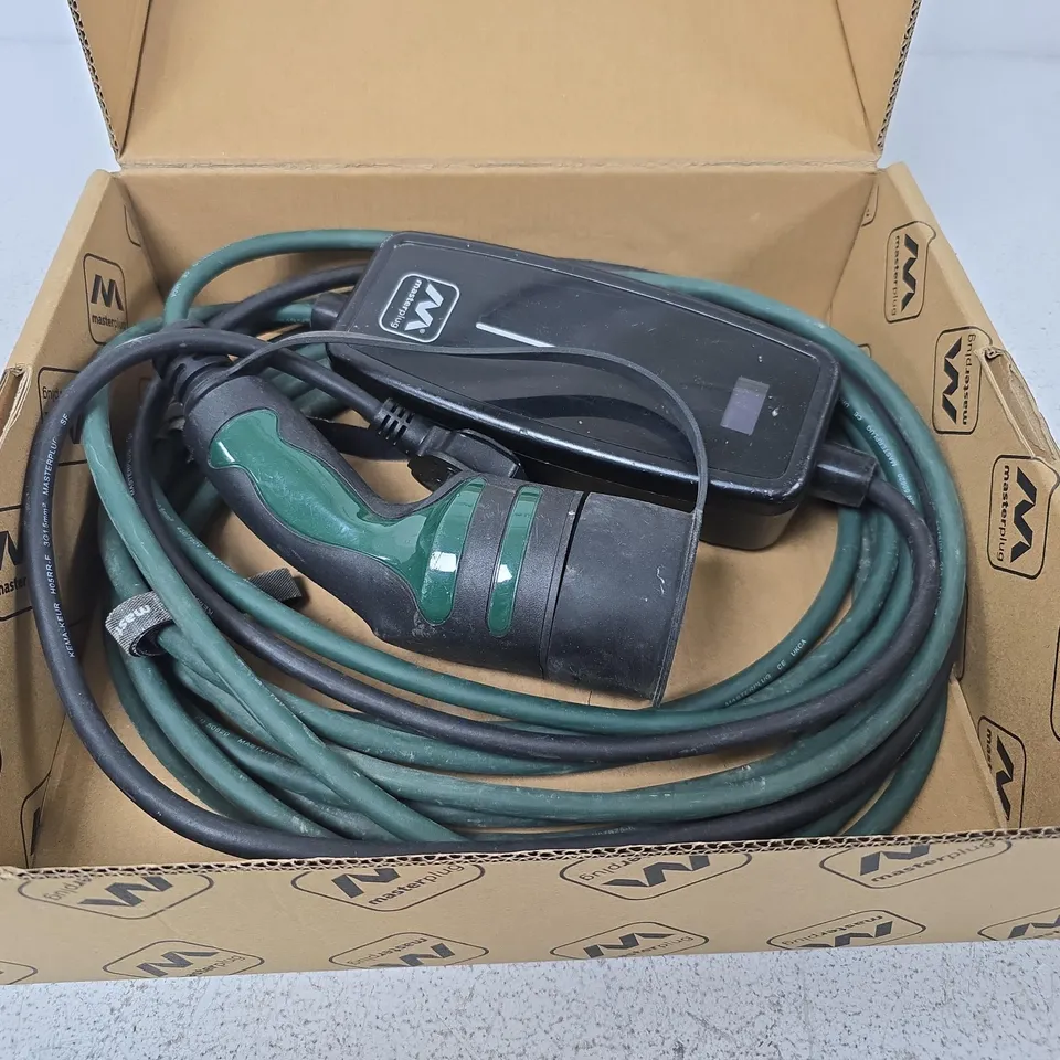 MASTERPLUG EV CHARGING CABLE 10M MODE 2 – 3 PIN PLUG TO TYPE 2 (UK)