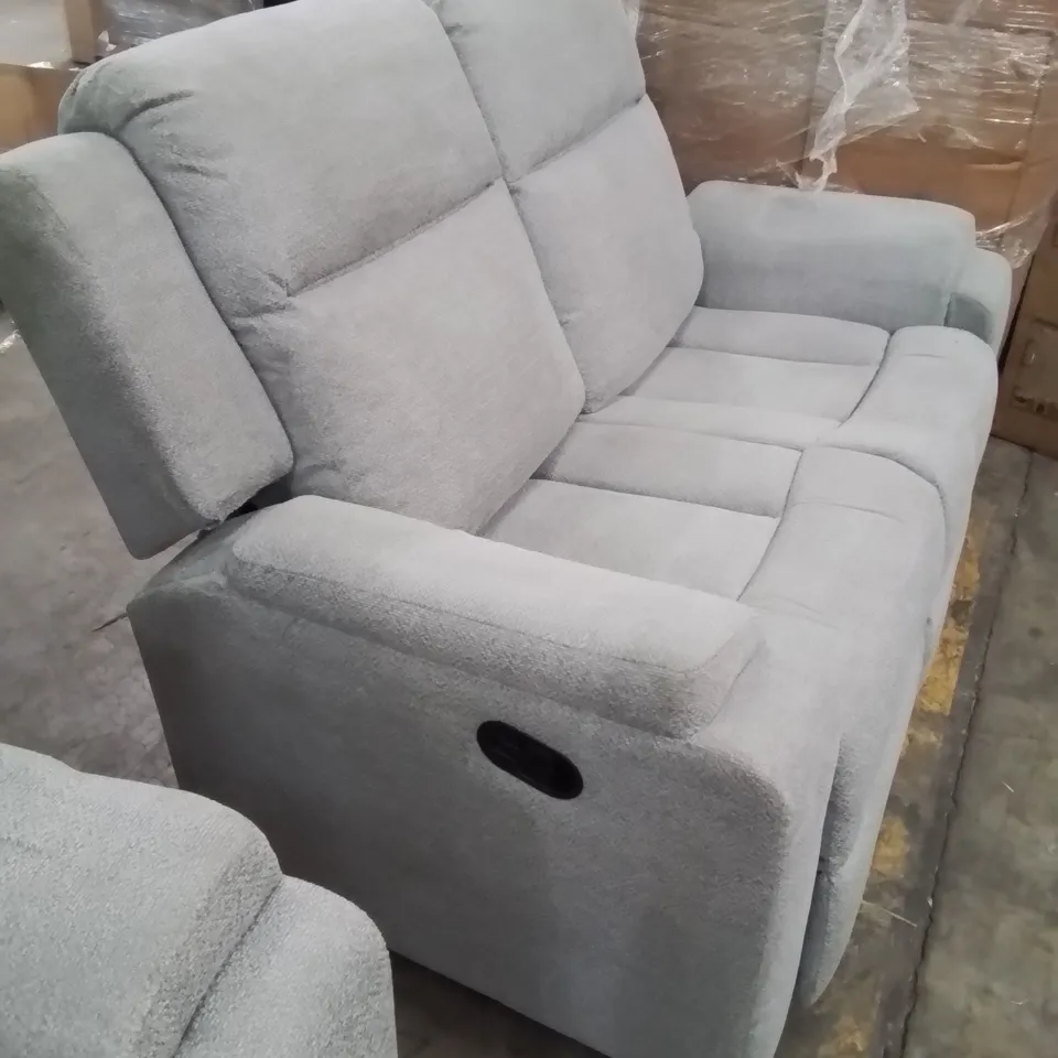 ORKA 2 SEATER FABRIC MANUAL RECLINER SOFA - GREY