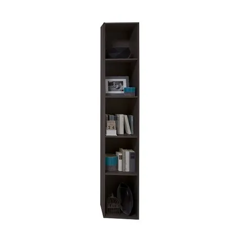 BRAND NEW BOXED CLOVIS SHELVING UNIT IN LAVE FRONT CARCASE WITH CONCRETE INSERT (1 BOX)