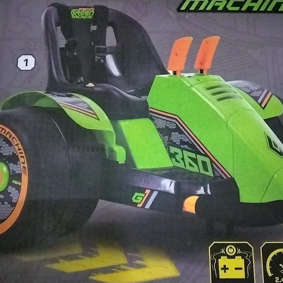 BOXED GREEN MACHINE 360 6V BATTERY RIDE ON RRP £99.99