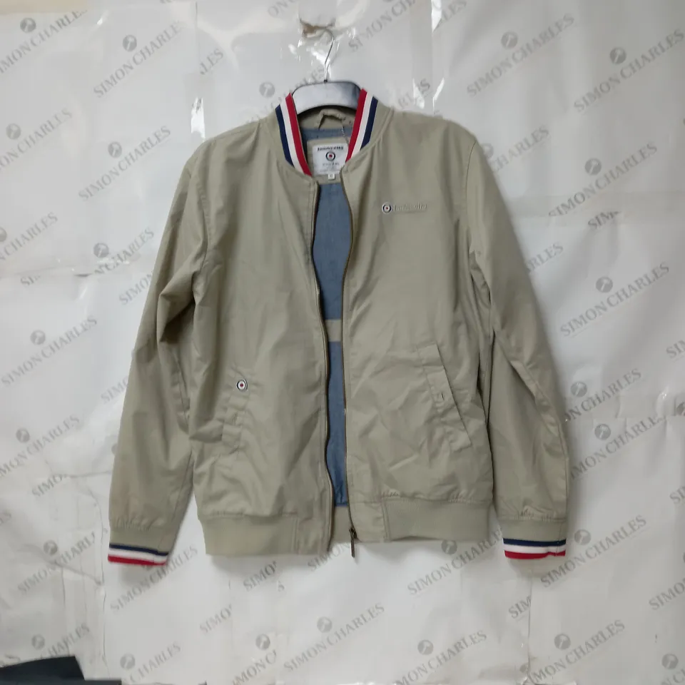 MENS LAMBRETTA TRIPLE TIPPED MONKEY JACKET SIZE MEDIUM  STONE, RED, WHITE, NAVY