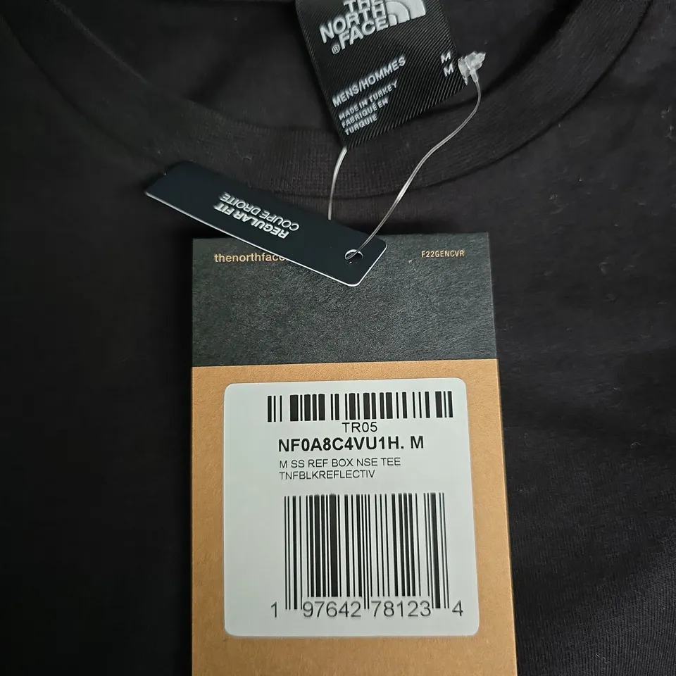 THE NORTH FACE MEN'S BLACK T‑SHIRT – LOGO CHEST, UK M (SIZE M) 