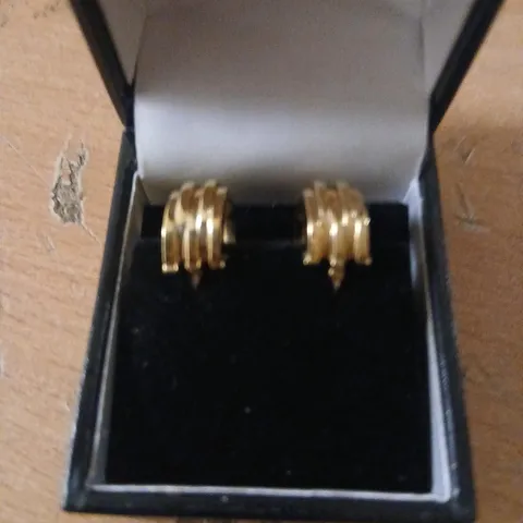 GOLD 9CT ITALIAN GOLD MULTISTRAND HOOP EARRINGS 2.20G 