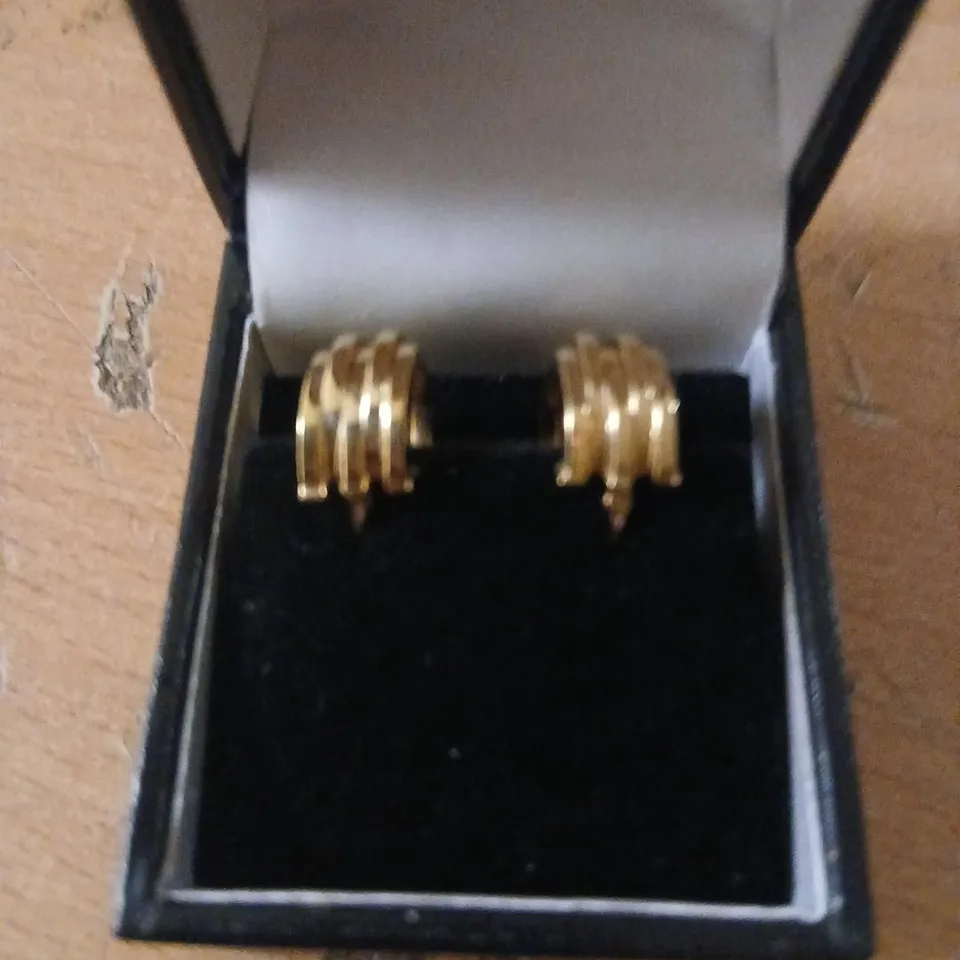 GOLD 9CT ITALIAN GOLD MULTISTRAND HOOP EARRINGS 2.20G 