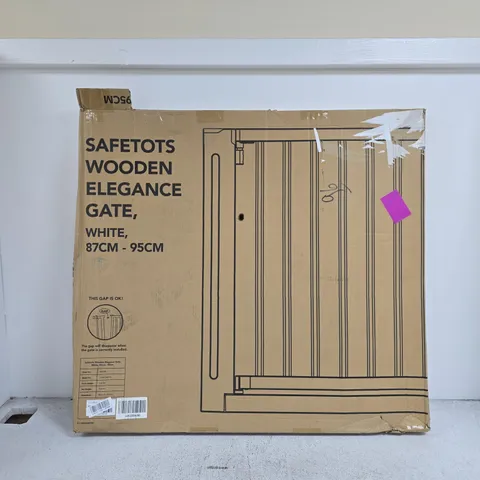 SAFETOTS WOODEN EXTENSION BABY GATE – BOXED