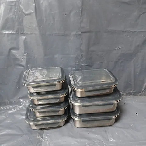 LOCKNLOCK 7 PC COOKWARE SET IN METAL WITH PLASTIC LIDS