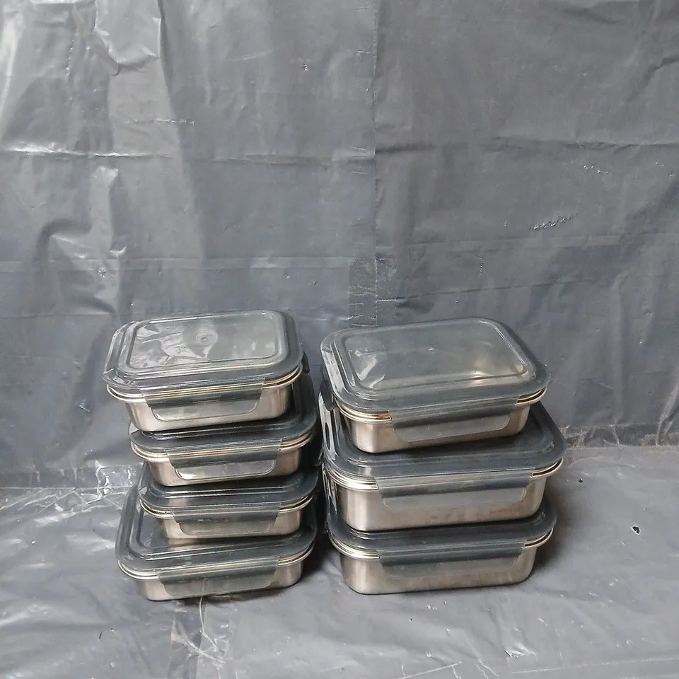 LOCKNLOCK 7 PC COOKWARE SET IN METAL WITH PLASTIC LIDS
