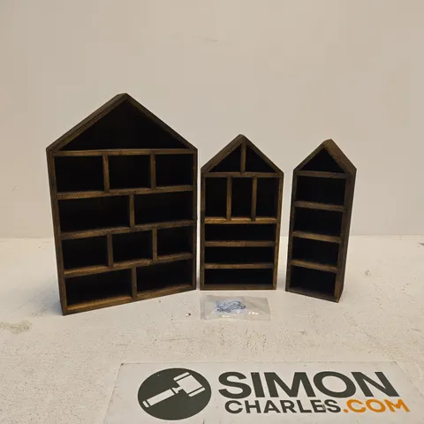 3PCS WOODEN DISPLAY CASE TOY DOLL STORAGE RACK BLIND BOX DISPLAY SHELF