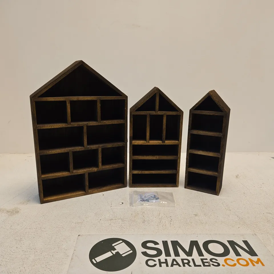 3PCS WOODEN DISPLAY CASE TOY DOLL STORAGE RACK BLIND BOX DISPLAY SHELF