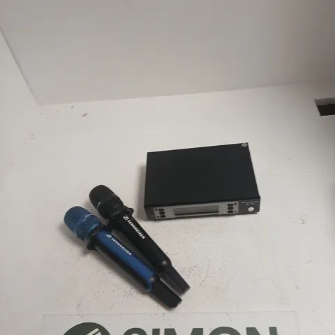 SENNHEISER DOUBLE-CHANNEL WIRELESS MICROPHONE SYSTEM WITH 2 HANDHELD MICS 